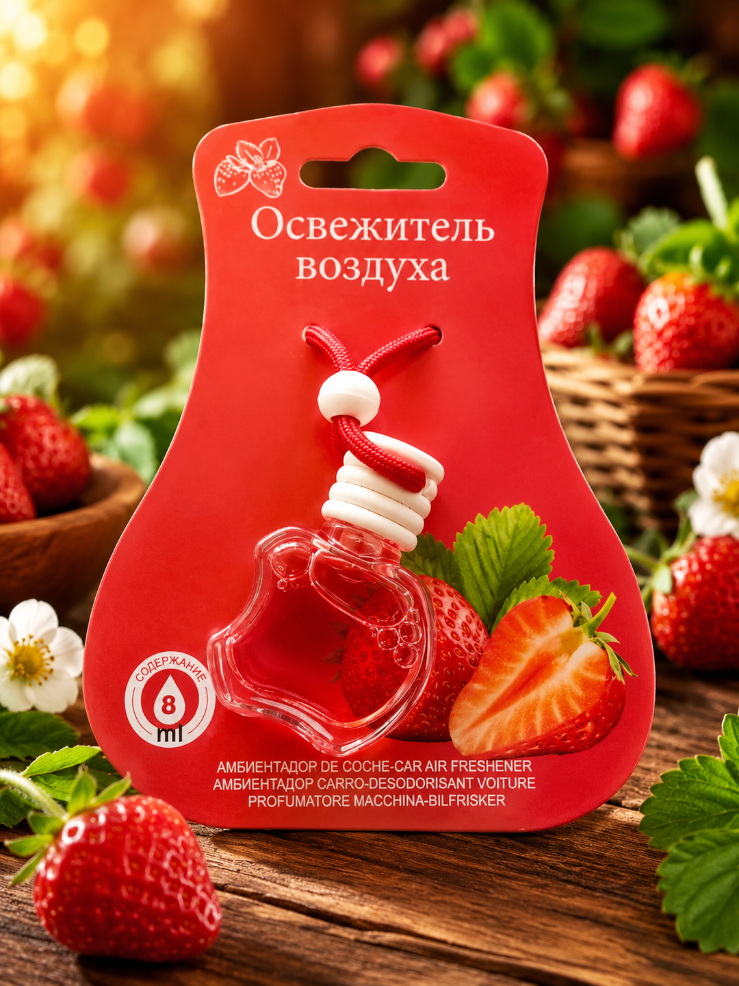 Автомобильный освежитель воздуха, 4 разных аромата - 