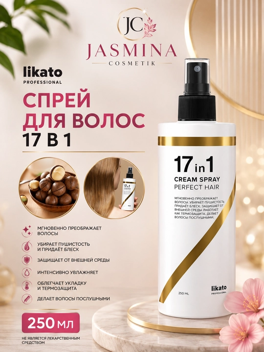 Крем-спрей для волос 17 в 1 Likato Perfect Hair, 250 мл - 