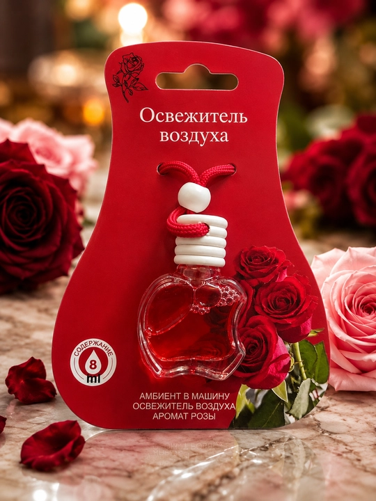 Автомобильный освежитель воздуха, 4 разных аромата - 