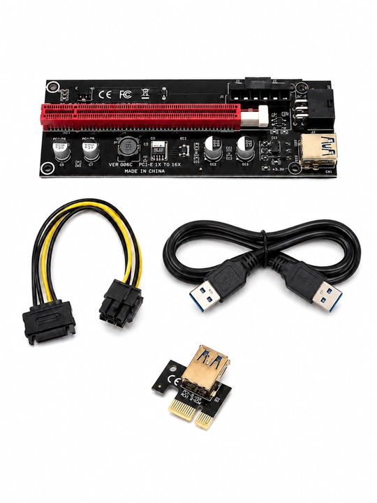 USB 3.0 interfeysli grafik kartalar uchun PCI-E 1x dan 16x gacha bo‘lgan rayzer