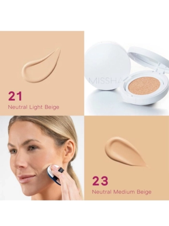 Missha Magic Cushion Moist Up SPF50+ PA+++ namlantiruvchi tonal kushon