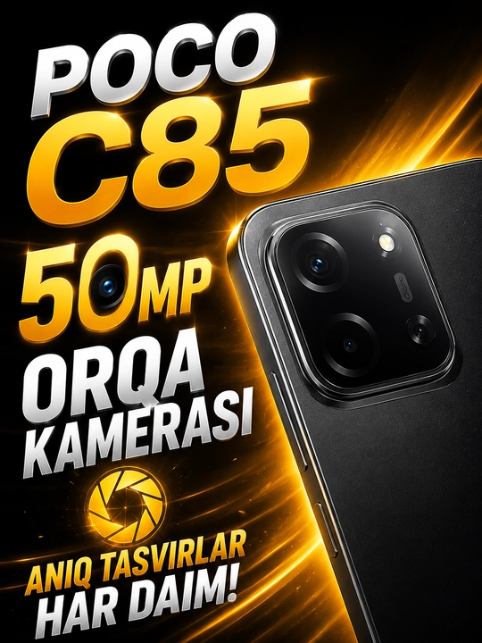 POCO C85 — смартфон, процессор UNISOC T606, черный