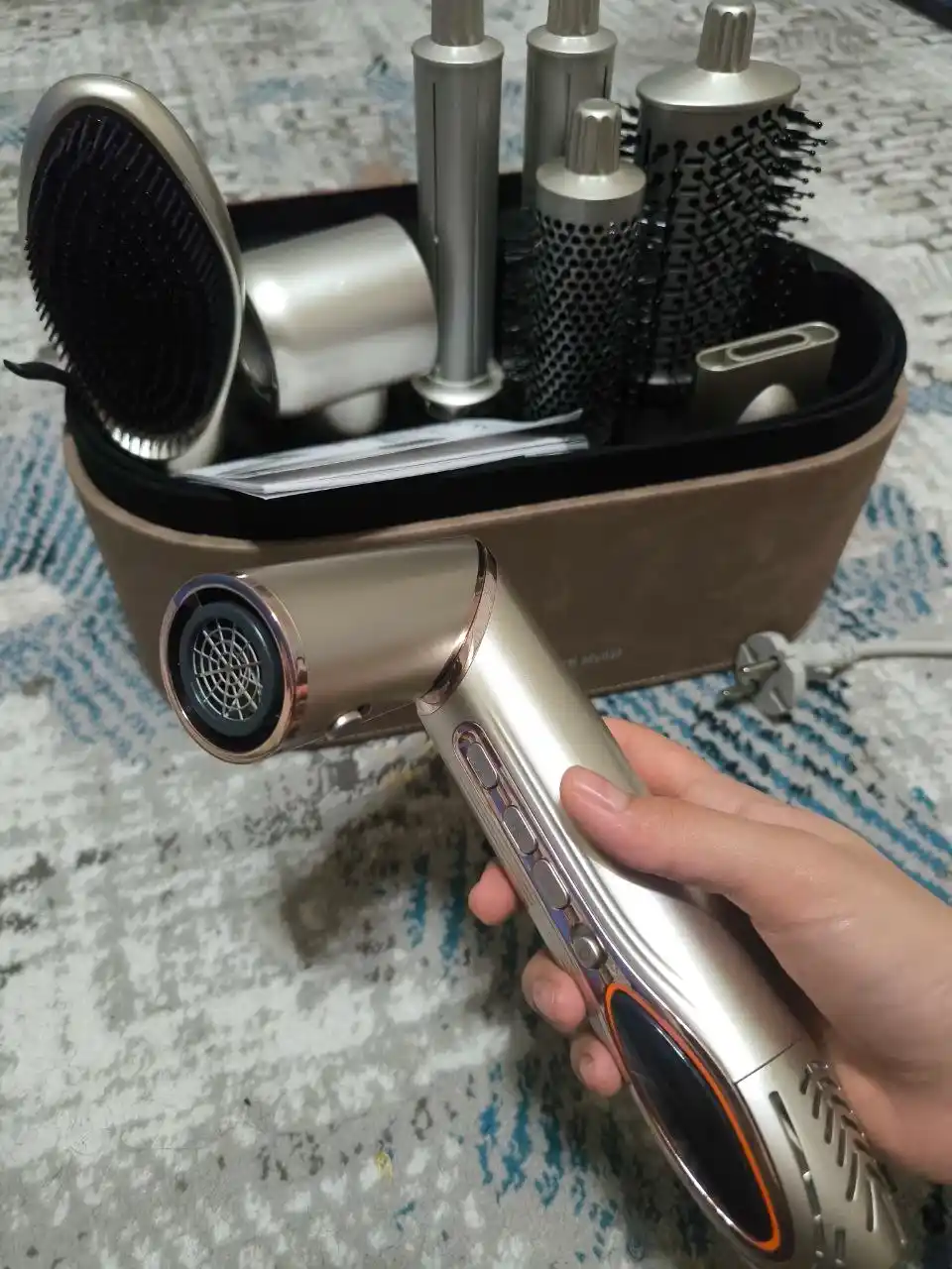 Фен стайлер Dyson MAC-1600W, дайсон для укладки волос, 8 в 1, с LED дисплеем