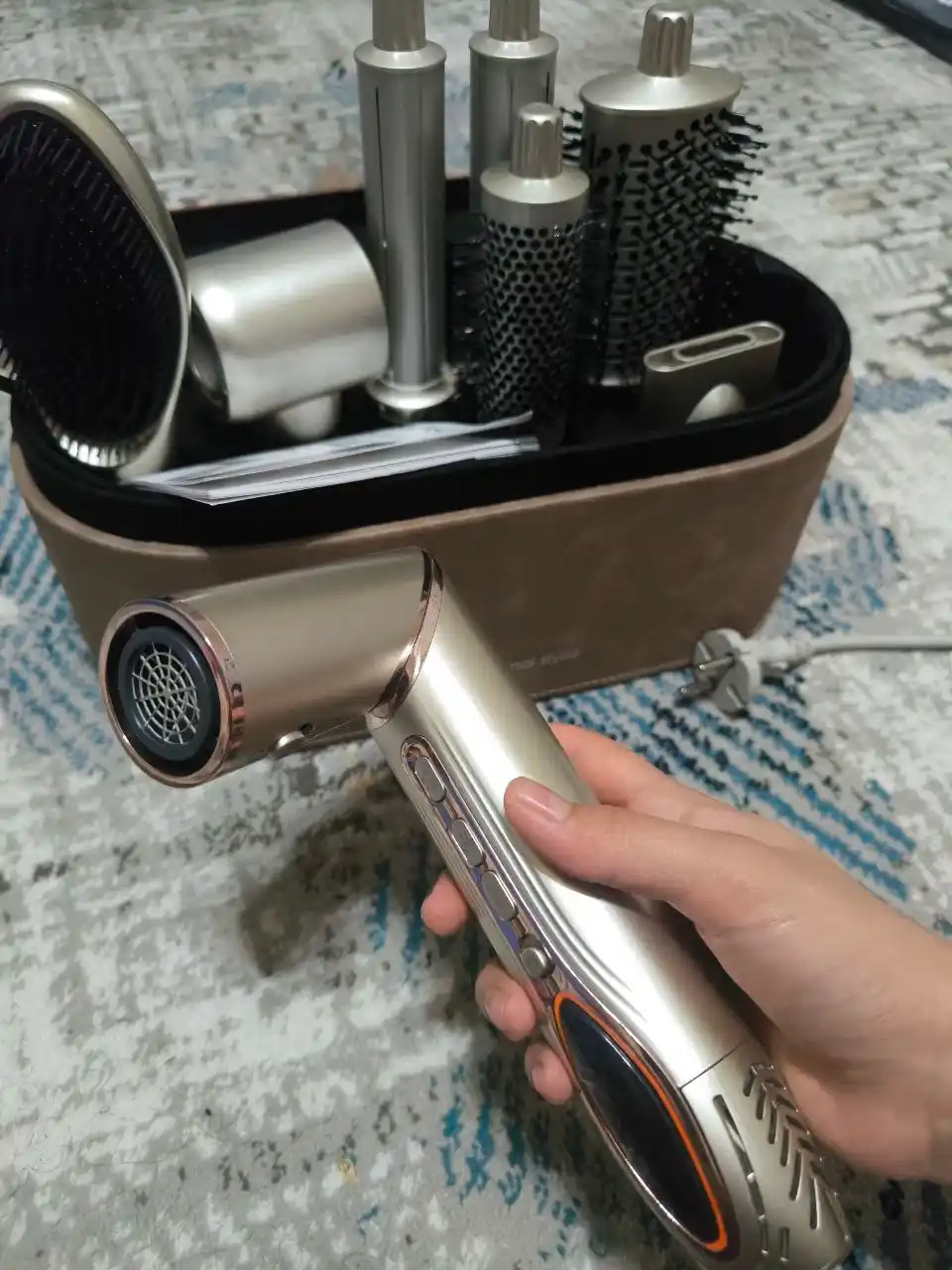 Фен стайлер Dyson MAC-1600W, дайсон для укладки волос, 8 в 1, с LED дисплеем