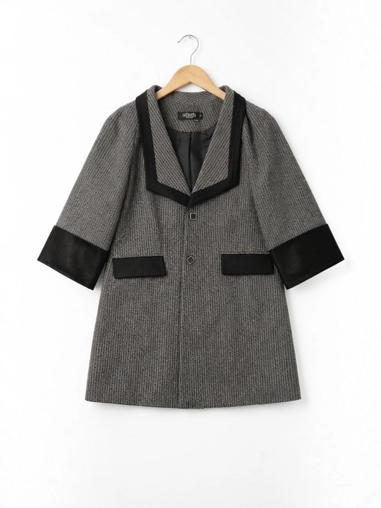 Klassik ayollar kardigani, yengil mavsumiy jaket, tvid palto