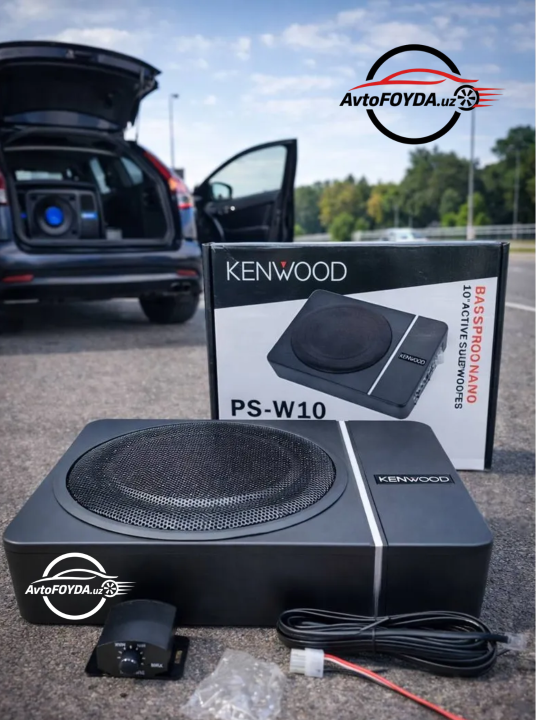 KENWOOD PS-W10 10″ 4500W активный сабвуфер в компактном Slim корпусе
