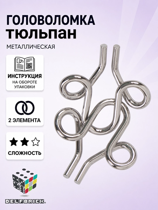 Металлическая головоломка DELFBRICK, 2 уровень сложности - 