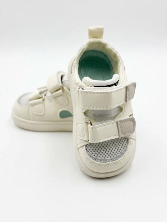 Bolalar uchun yozgi bej rangli sport sandal-krossovkalari, yengil toʻrli poyabzal