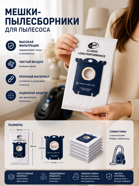 Многоразовые мешки для пылесосов - 
