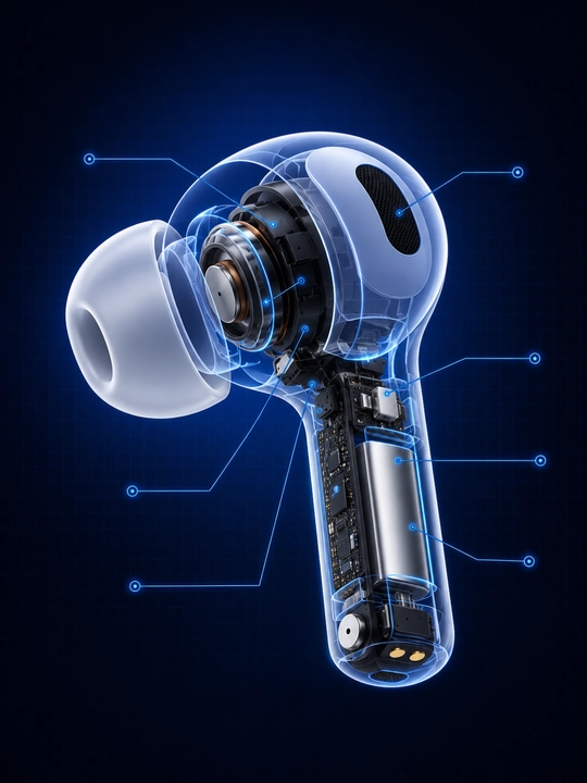 Airpods Pro simsiz sensorli quloqchinlar, iPhone va Android uchun quvvatlash qutisi bilan