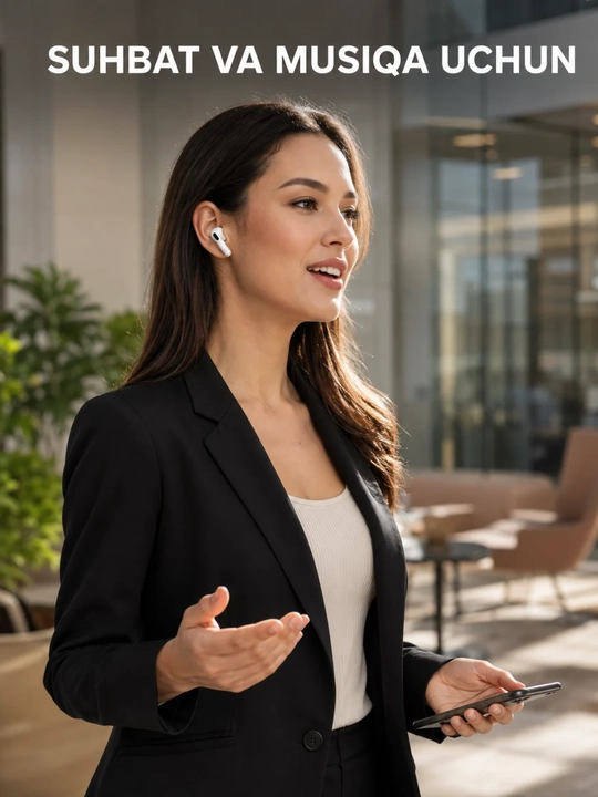 Airpods Pro simsiz sensorli quloqchinlar, iPhone va Android uchun quvvatlash qutisi bilan