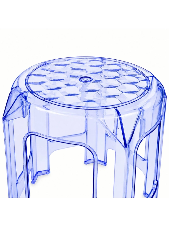 Taburetka - 200 kg gacha bo‘lgan mustahkam shaffof akrildan tayyorlangan, mustahkamlangan, 36×32×38 sm