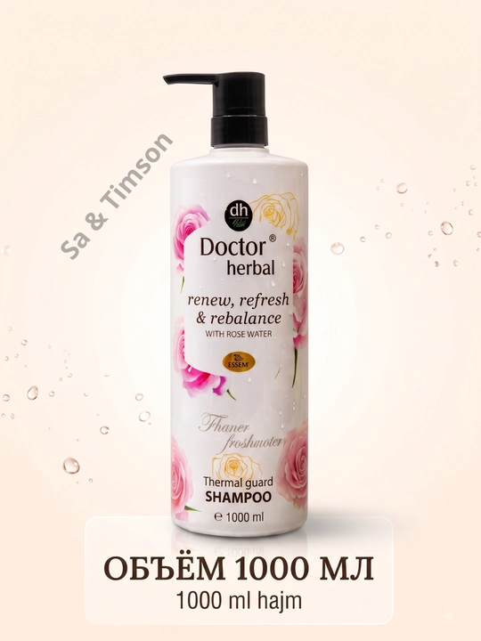 Шампунь для волос Doctor Herbal PRO-V, термозащита, цветочный аромат, 1000 мл