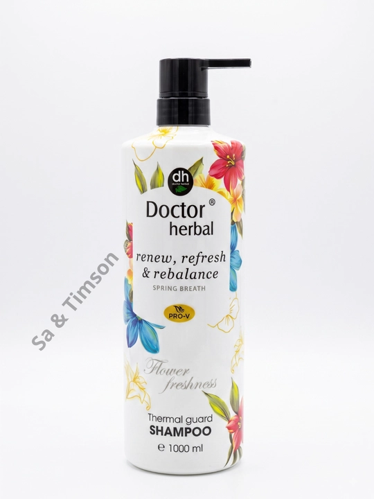 Шампунь для волос Doctor Herbal PRO-V, термозащита, цветочный аромат, 1000 мл