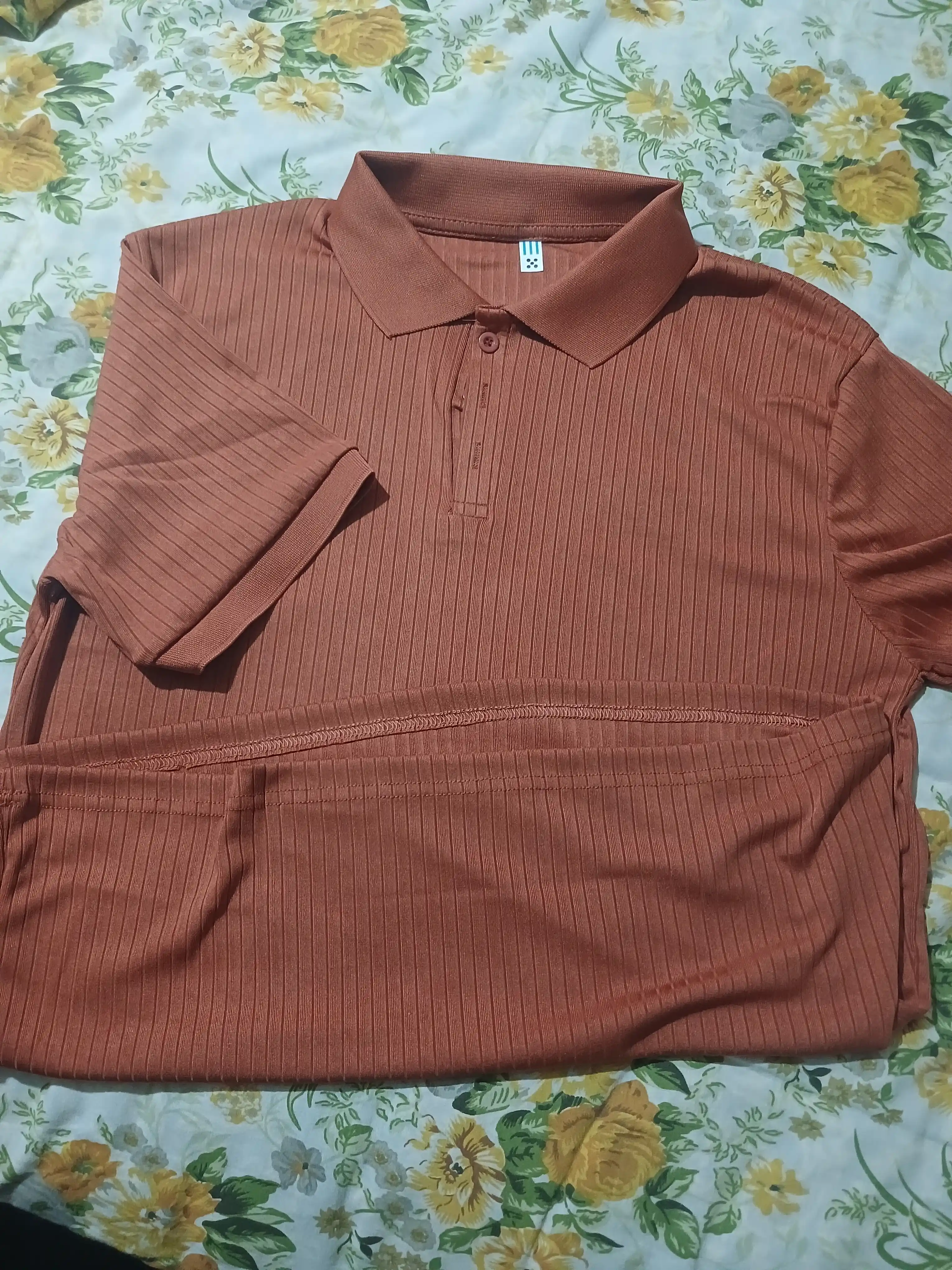 Erkaklar polo futbolkasi, qisqa yengli, ribana matoli, polyester, kundalik