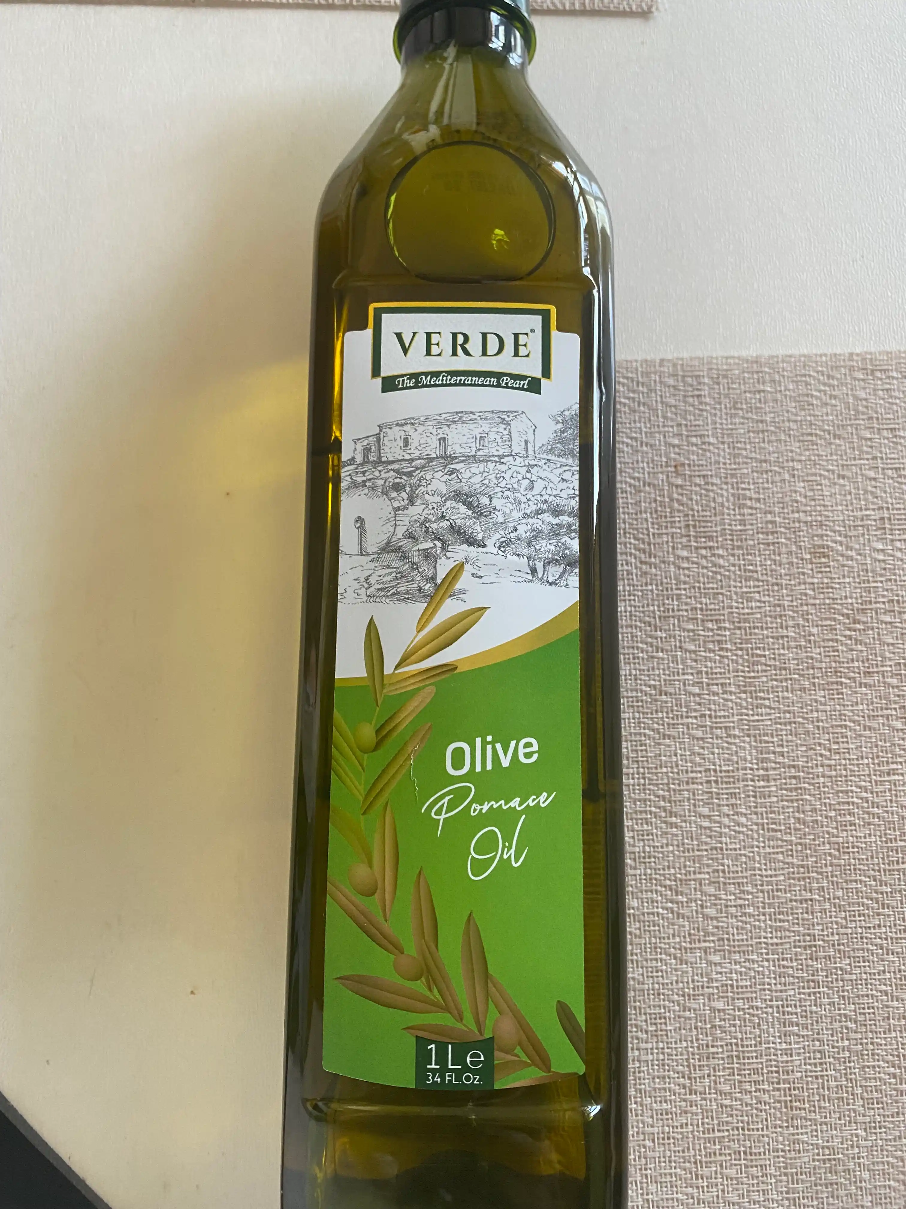Olive Verde Pomace Oil zaytun yog'i, tozalangan, tovurish va salatlar, 1 litr