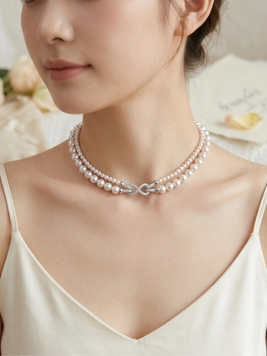 Ayollar uchun brend uslubidagi tilla rang choker, nafis taqinchoq, marjon va zanjir marjon