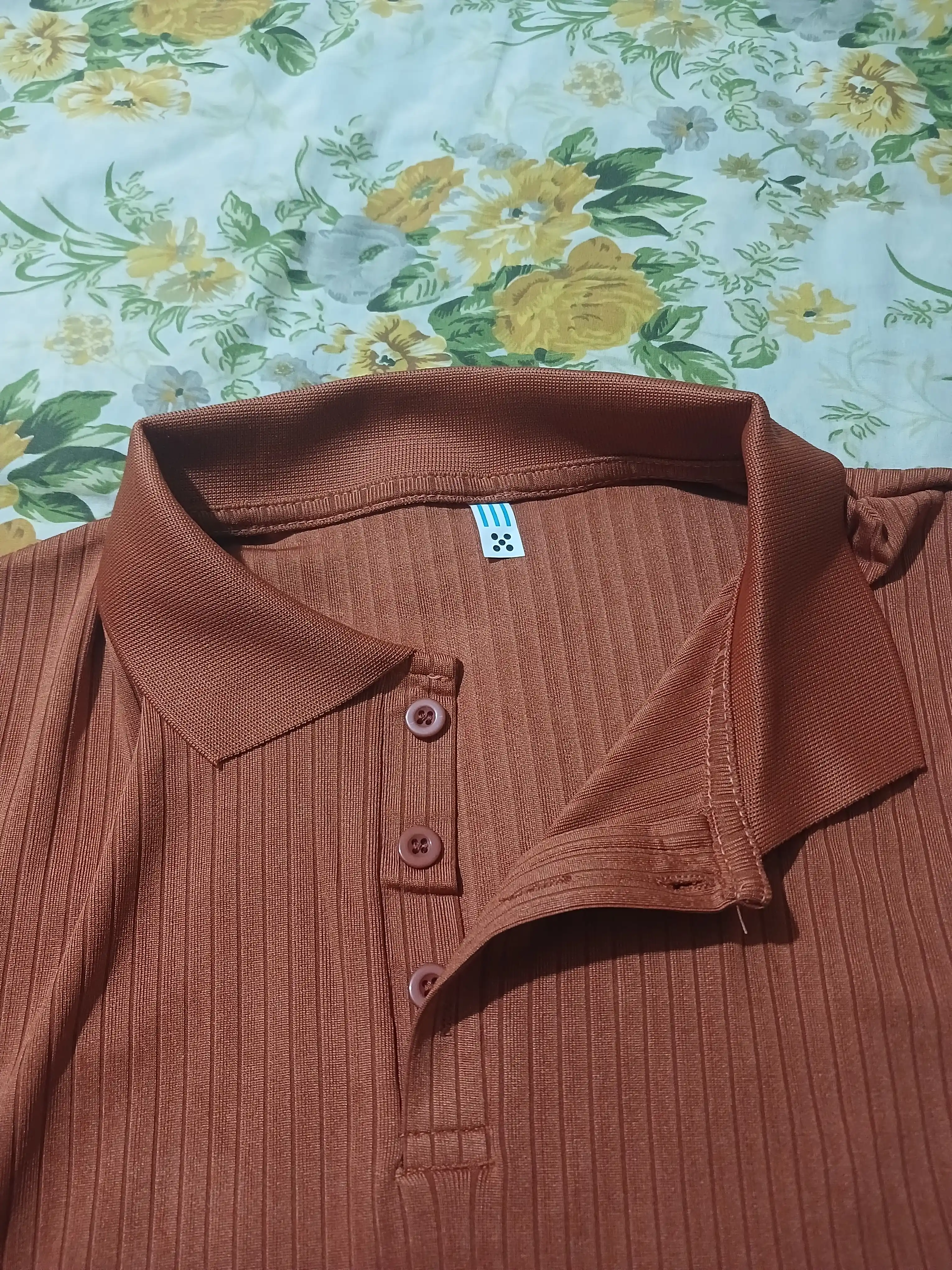 Erkaklar polo futbolkasi, qisqa yengli, ribana matoli, polyester, kundalik