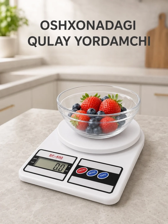 SF-400 elektron oshxona tarozisi, 10 kg gacha , toroz