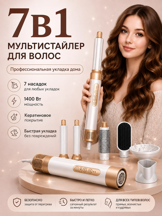 7 ta 1 da soch uchun multistayler - uyda professional uslubda soch turmaklash - 