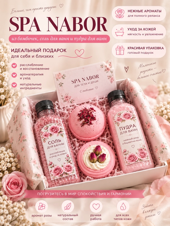 SPA наборы для ванны, бомбочки и соли для ванны - 