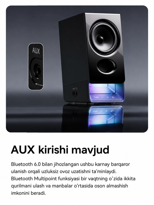 Edifier R20BT – Bluetooth 6.0, USB-C faol kompyuter kolonkalari, 5Watt RMS