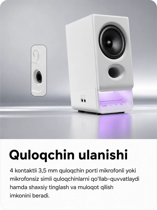 Edifier R20BT – Bluetooth 6.0, USB-C faol kompyuter kolonkalari, 5Watt RMS
