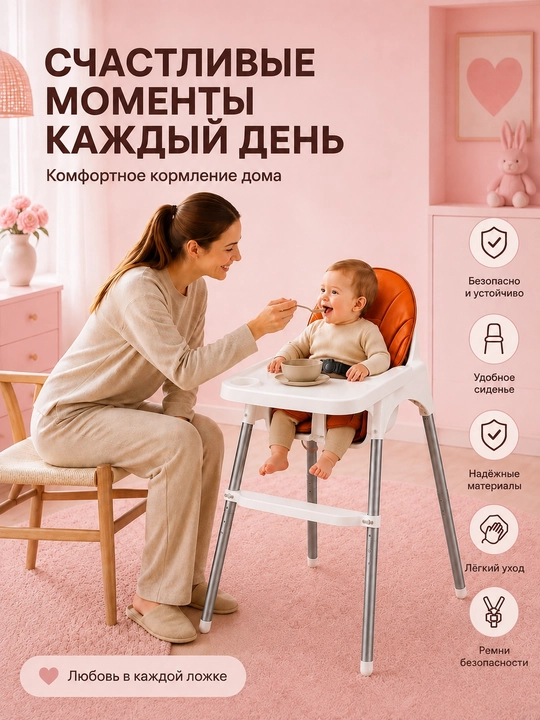 Детский стульчик для кормления, стульчик для малыша, съемный поднос, стульчик для ребенка
