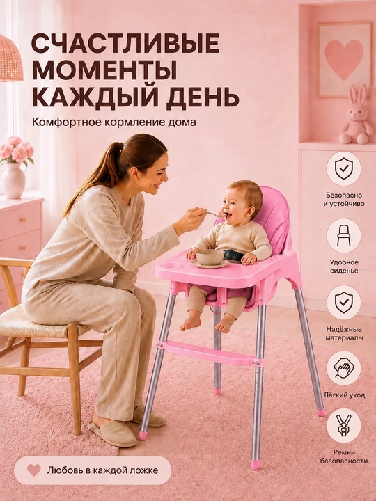 Детский стульчик для кормления, стульчик для малыша, съемный поднос, стульчик для ребенка