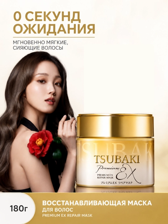 Tsubaki Premium Repair Mask — маска, маска для волос, 180 мл, Япония