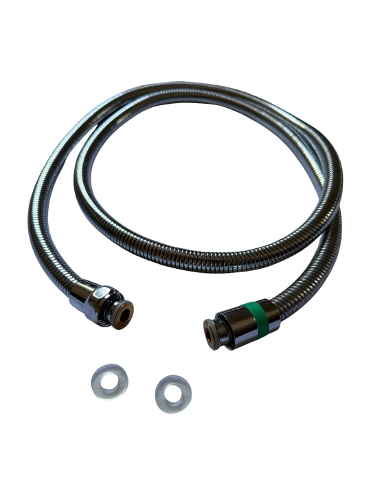 White Bear Double Lock dush shlangi, 150 sm, xrom, G 1/2 dyuym - 