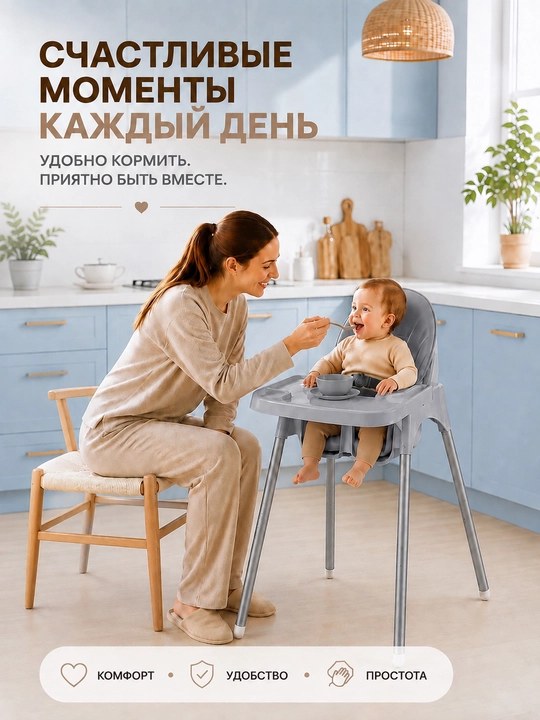 Детский стульчик для кормления, детское кресло стульчик для малыша