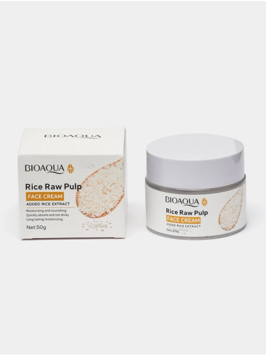 Guruch ekstrakti qo‘shilgan yuz uchun namlantiruvchi krem, Bioaqua, 50 g