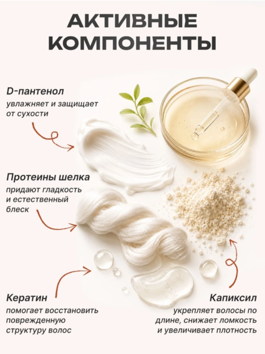 Маска для волос AYA, маска с кератином и капиксилом, маска для роста волос, кератин