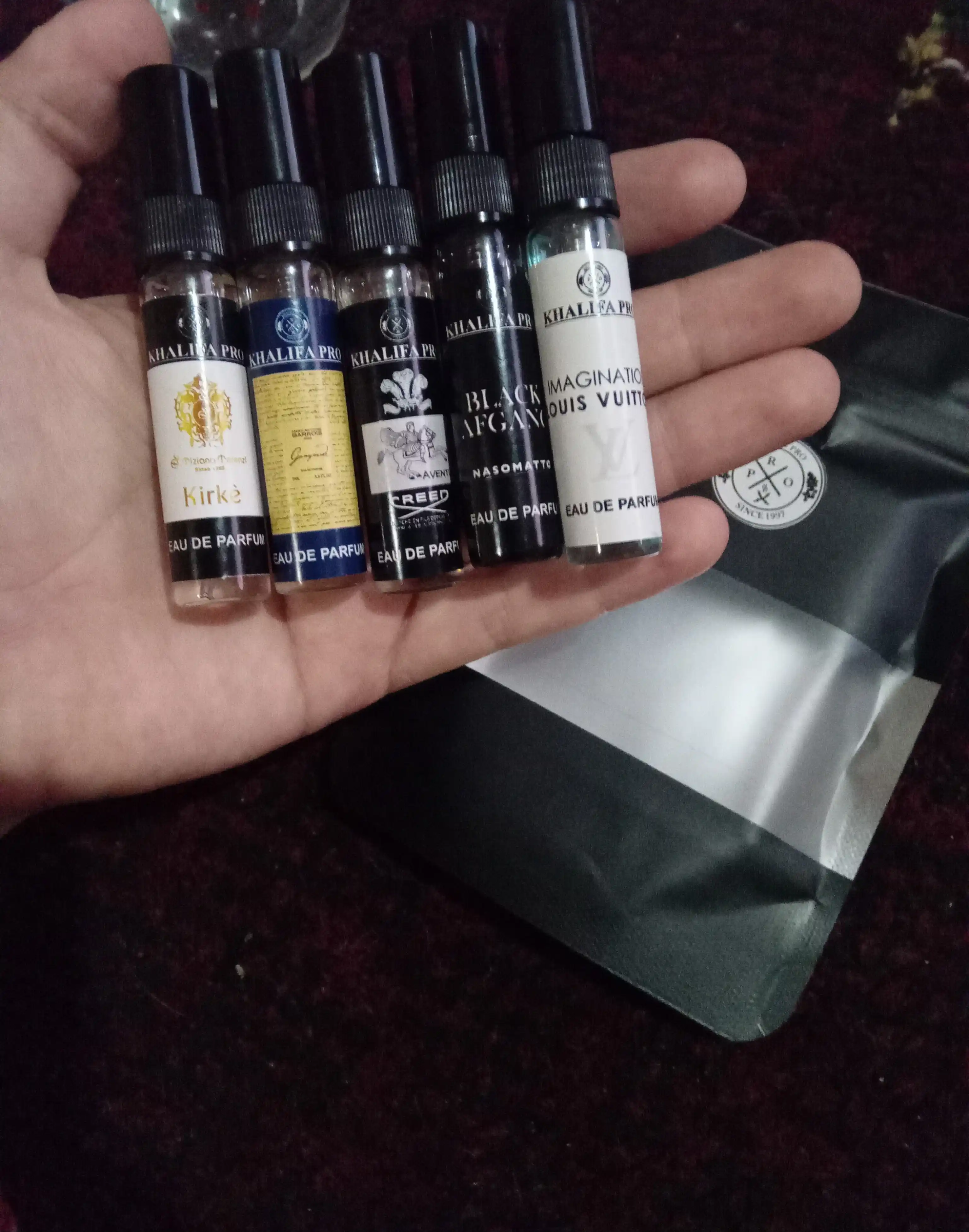 Erkaklar uchun sovg'a: atirlar to'plami 5 tasi 1 da — Ganymede, Black Afgano, Creed, 10 ml