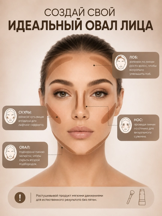 Контурный стик для коррекции лица Langmanni