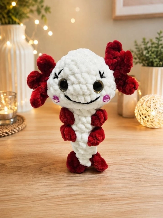 Axolotl to'ldirilgan hayvon har qanday yosh uchun yoqimli sovg'adir - 