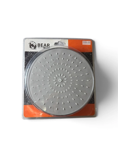 White Bear tropik dush kallagi, yuqori, dumaloq, 21 sm, kulrang, xrom