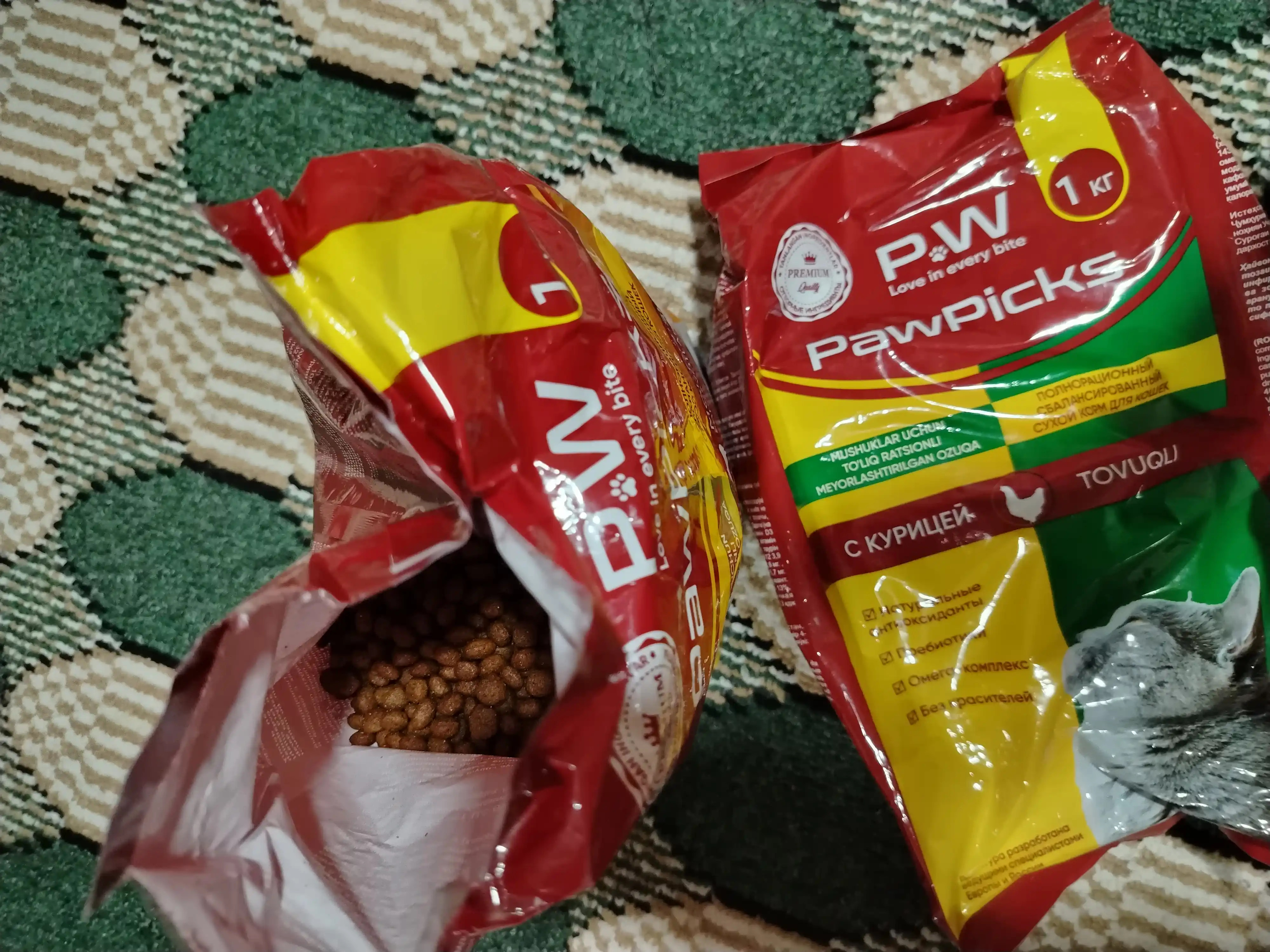 Paw Picks сухой корм для кошек с говядиной и овощами, 1 кг