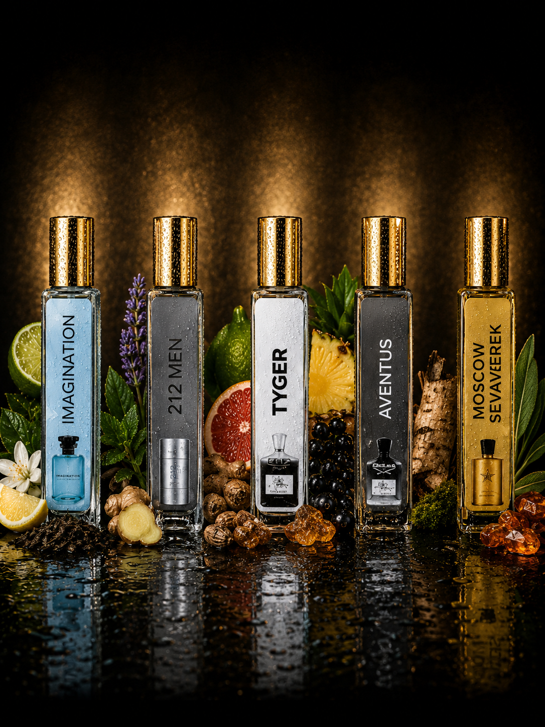 Erkaklar uchun atirlar toplami, 5 tasi 1 da, 10 ml - 