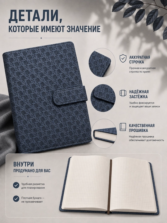 Premium A5 bloknot — qisqichli, zamonaviy va qulay kundalik