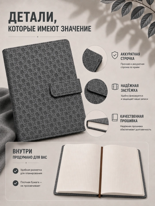 Premium A5 bloknot — qisqichli, zamonaviy va qulay kundalik