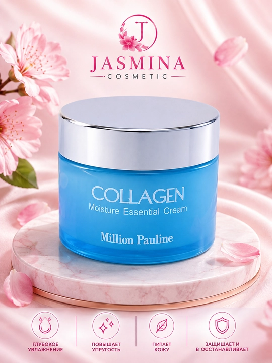 Collagen Million Pauline oziqlantiruvchi va namlantiruvchi yuz kremi