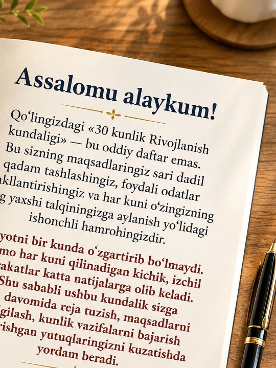 Shukronalik Kundaligi, Allohga oson, Niyatlar Kundaligi, Rivojlanish Kundaligi