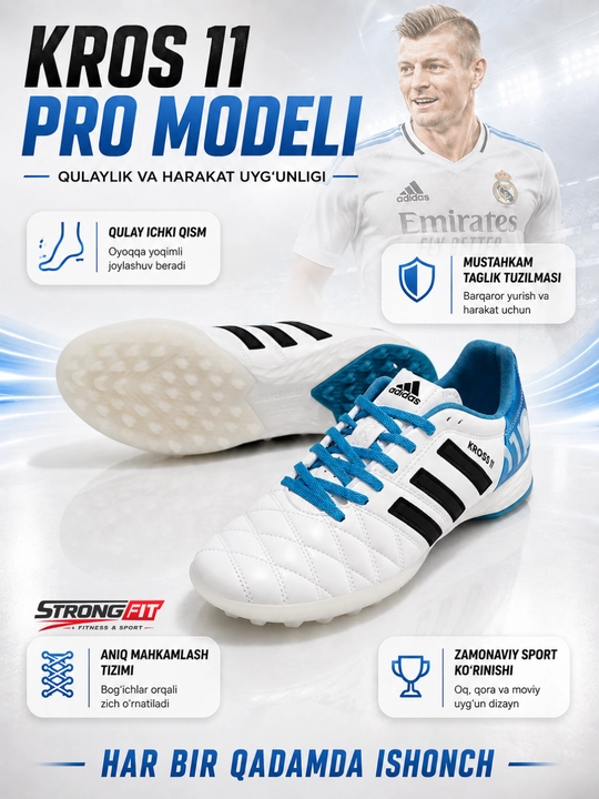 Футбольные сороканошка KROS 11 PRO, профессиональные футбольные бутсы - 