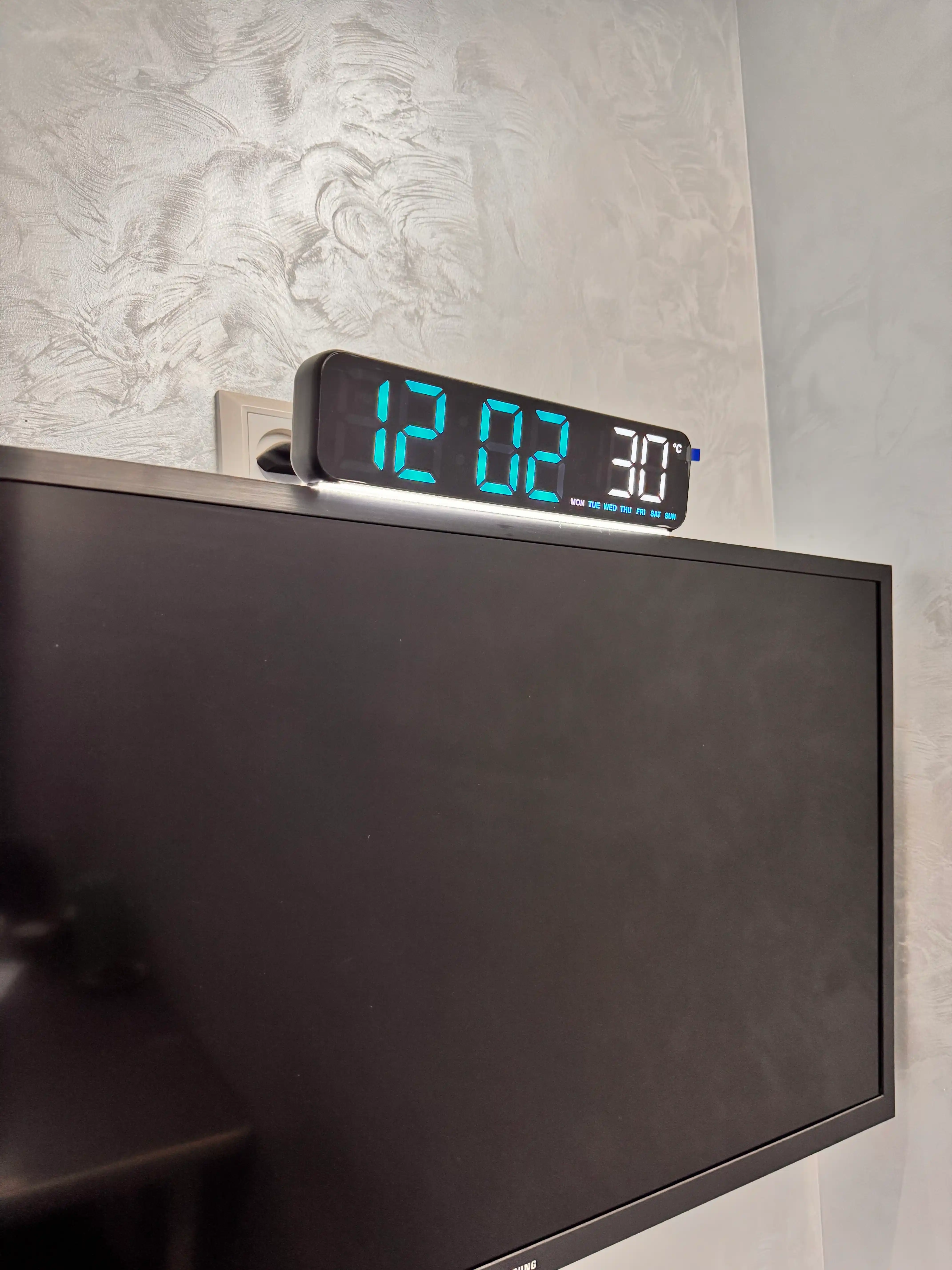 LED elektron stol soati budilnik, sana va temperatura