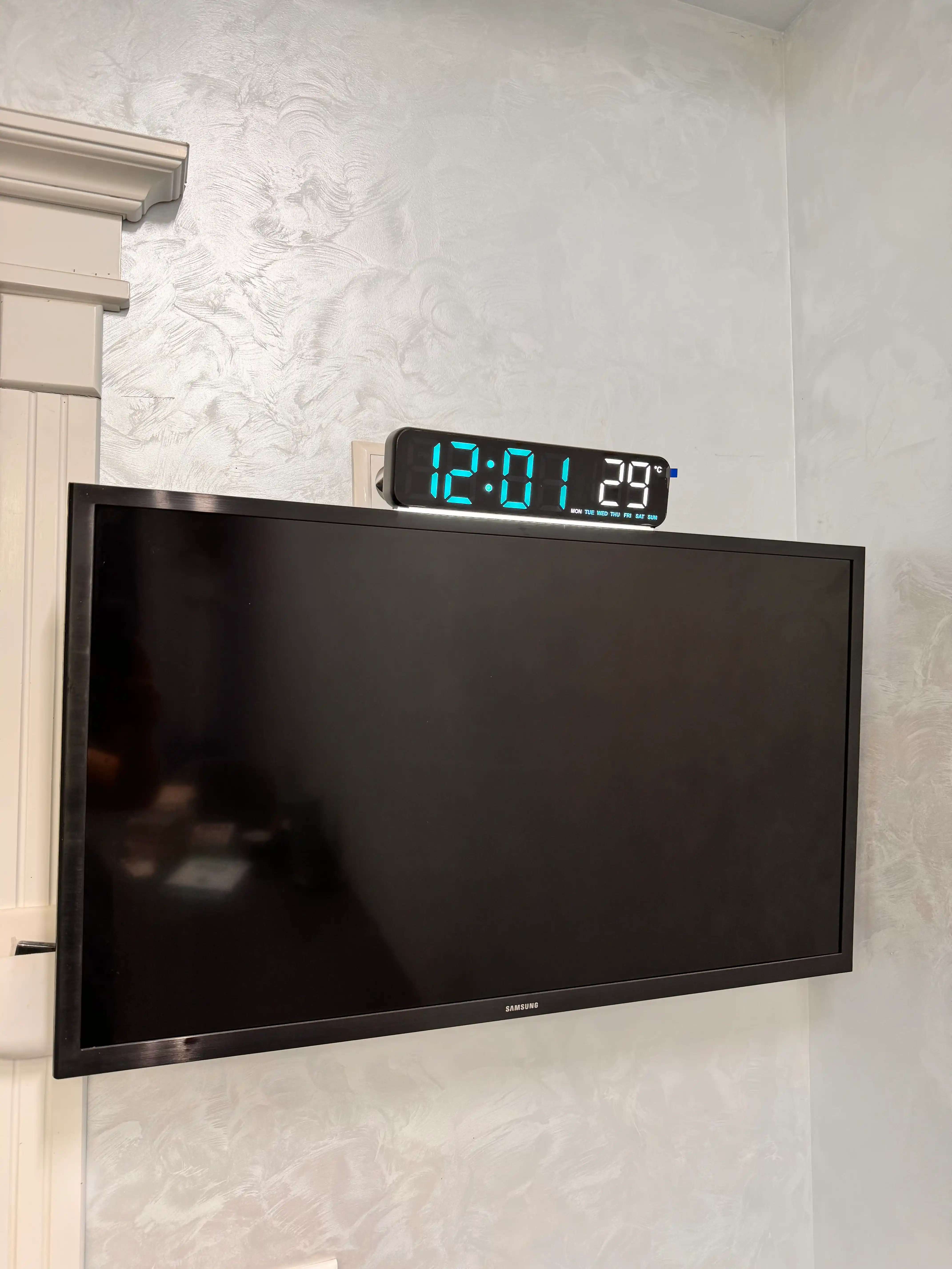 LED elektron stol soati budilnik, sana va temperatura