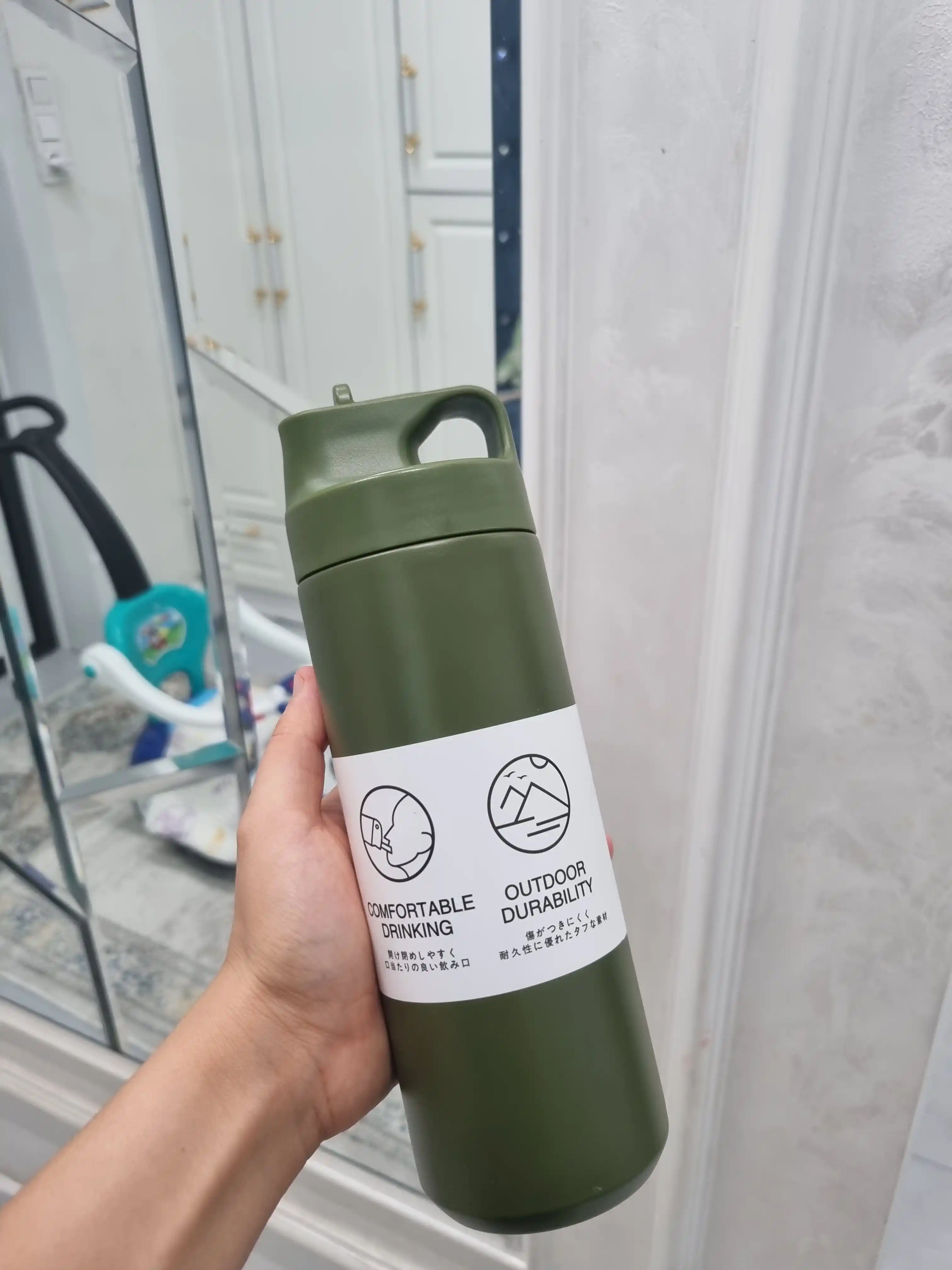 Termos suv uchun sport va sayohat, issiq-sovuq saqlaydi, 550 ml, zanglamas po'lat