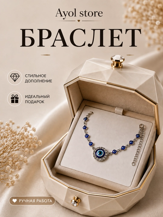 Браслет женский бижутерия в бренд стиле, премиальное украшение на руку - 