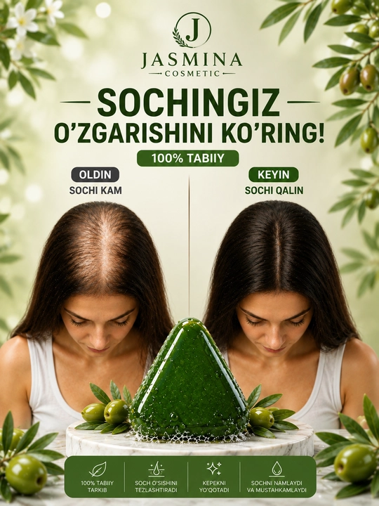 Nature Seven Green зелёное мыло — шампунь для укрепления корней волос